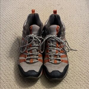 Merrell Gray and Orange Athletic Shoes